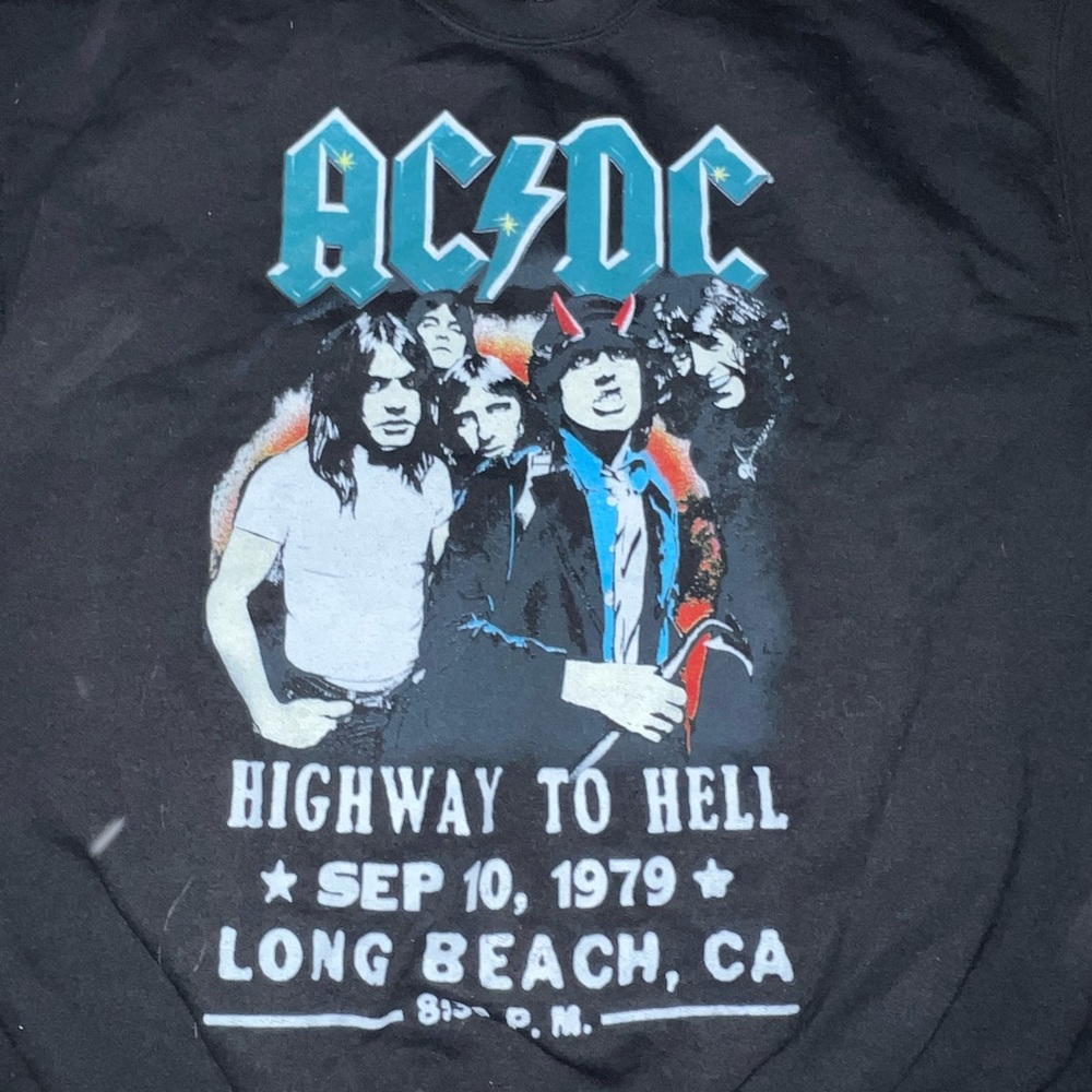 AC/DC Crewneck Sweatshirt Mens Large